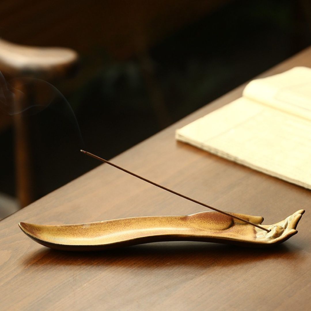 Buddha Palm Ceramic Incense Holder