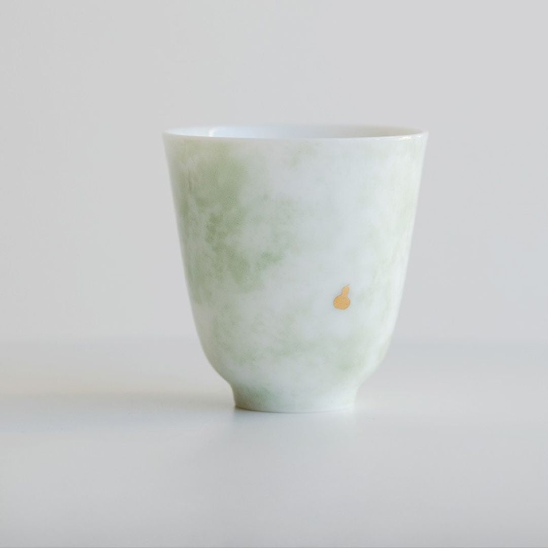Cloud Whisper Ceramic Cup - Green