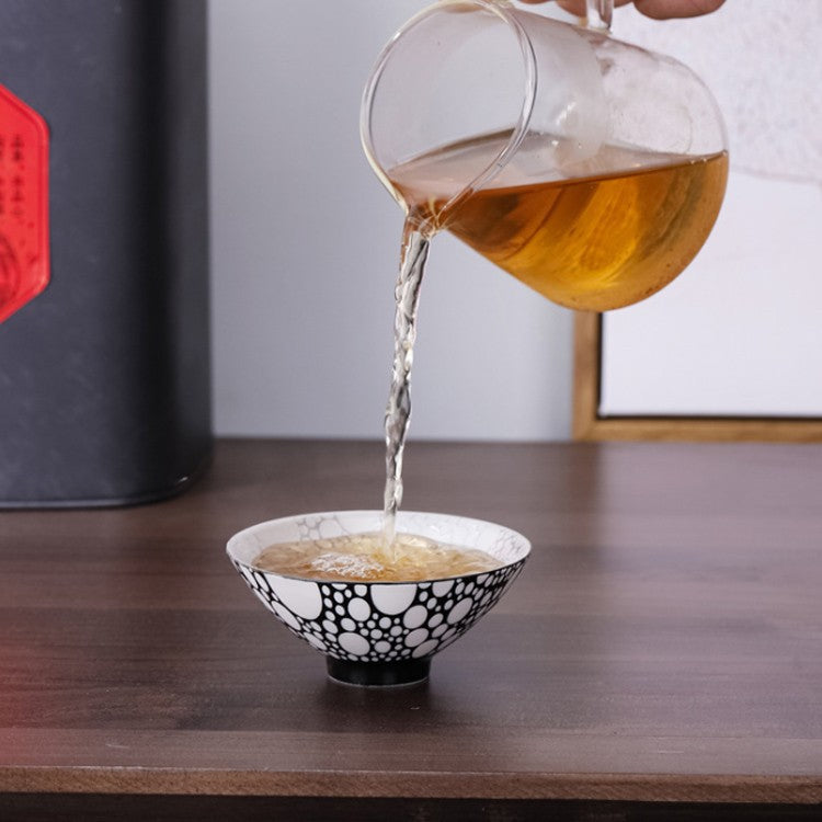 999 Pure Silver-Lined Ceramic Tea Cup & Bowl Set