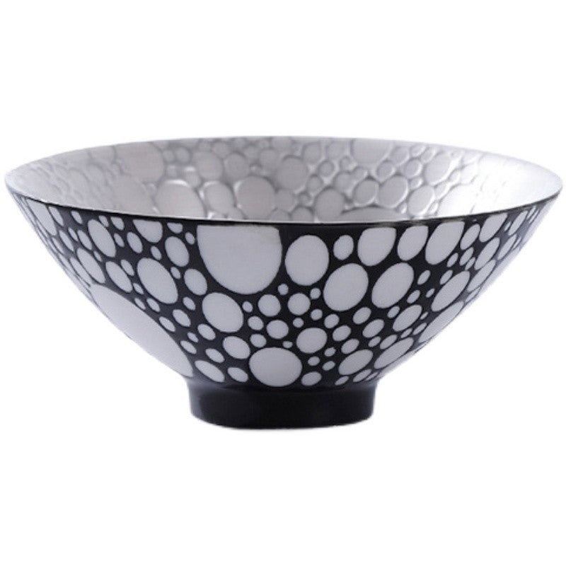 999 Pure Silver-Lined Ceramic Tea Cup & Bowl Set