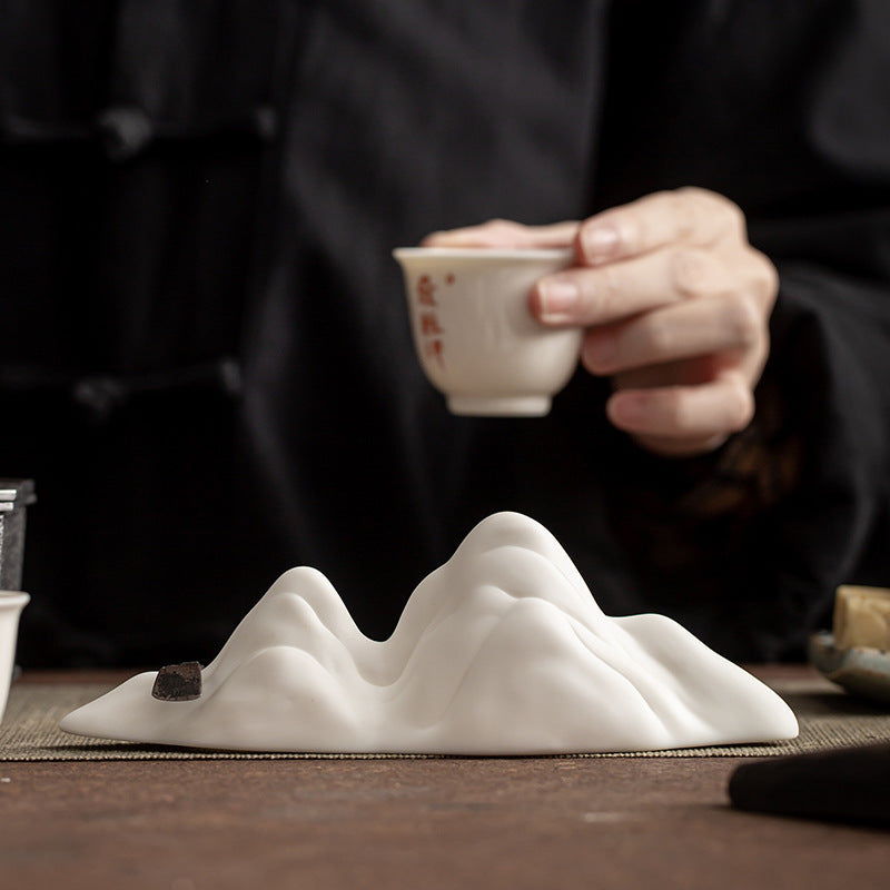White Porcelain Mountain Landscape Decoration