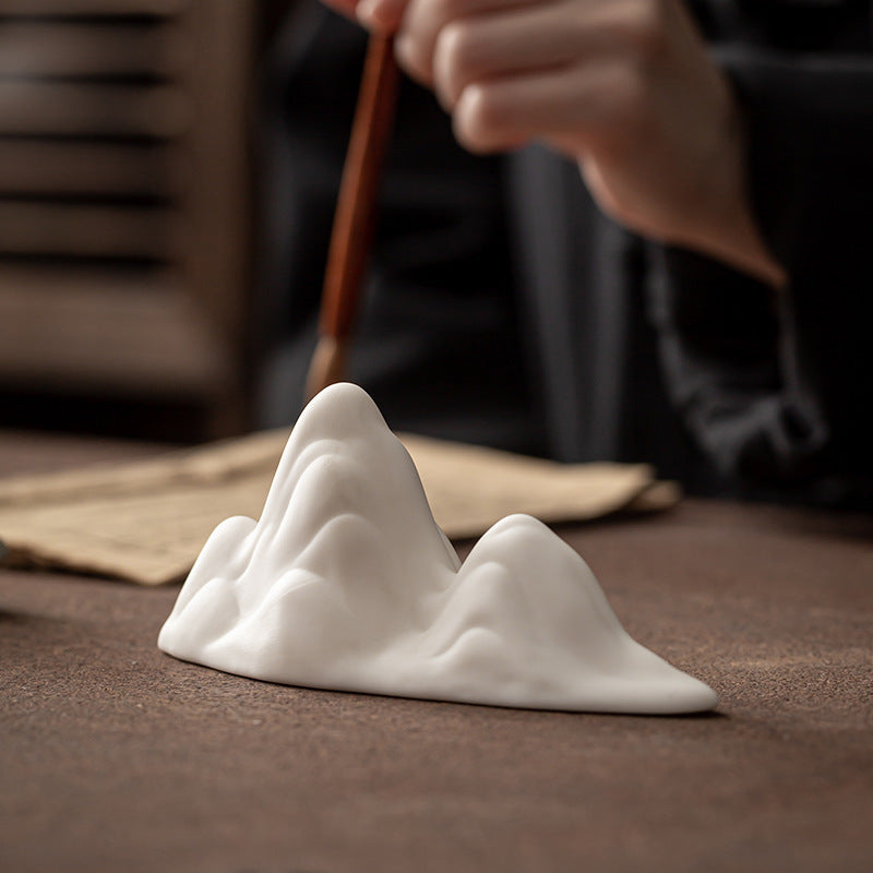 White Porcelain Mountain Landscape Decoration