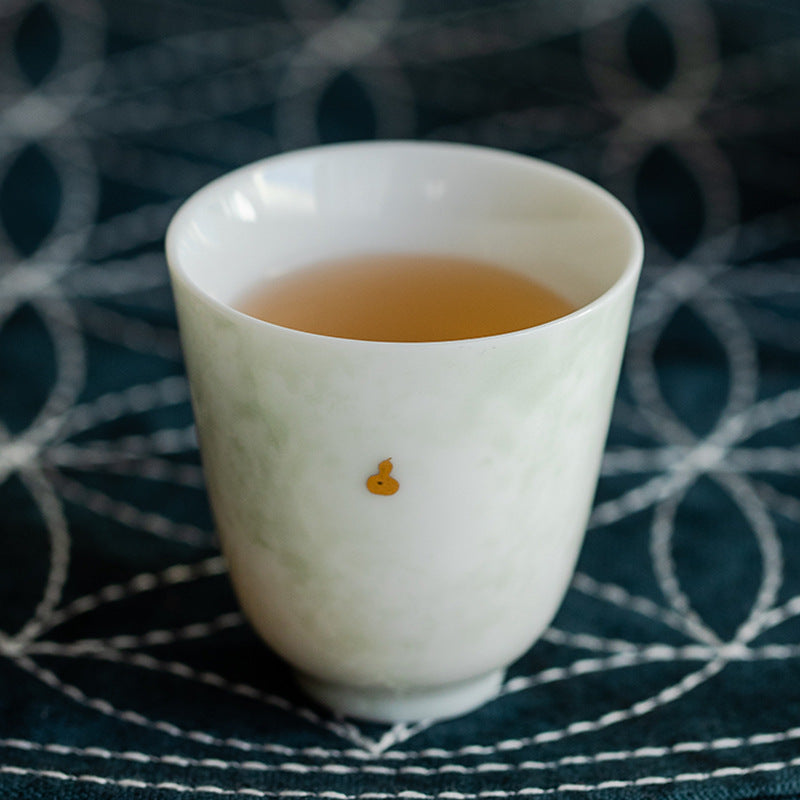Cloud Whisper Ceramic Cup - Green