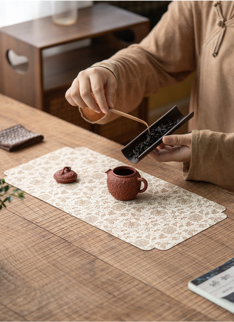 Zen Lotus Brocade Tea Mat