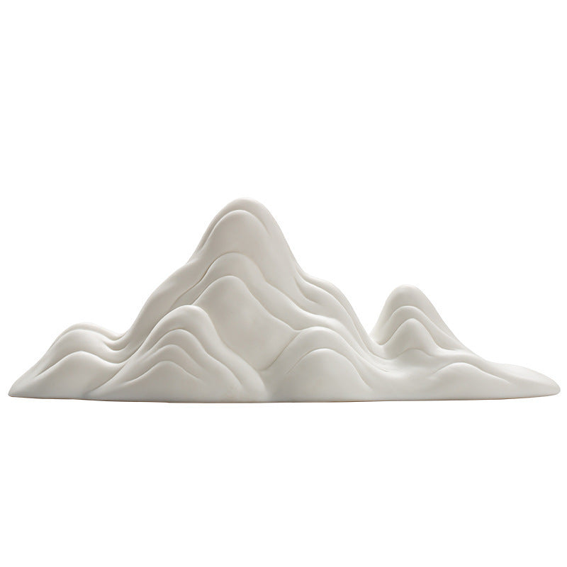 White Porcelain Mountain Landscape Decoration