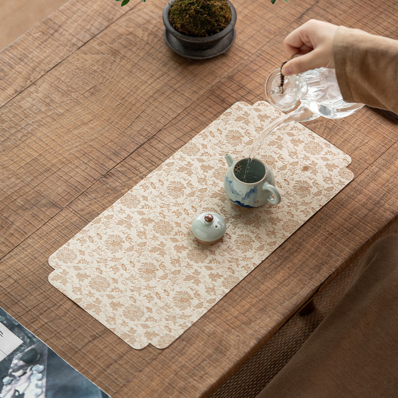 Zen Lotus Brocade Tea Mat