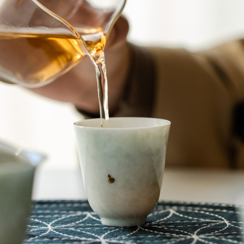 Cloud Whisper Ceramic Cup - Green
